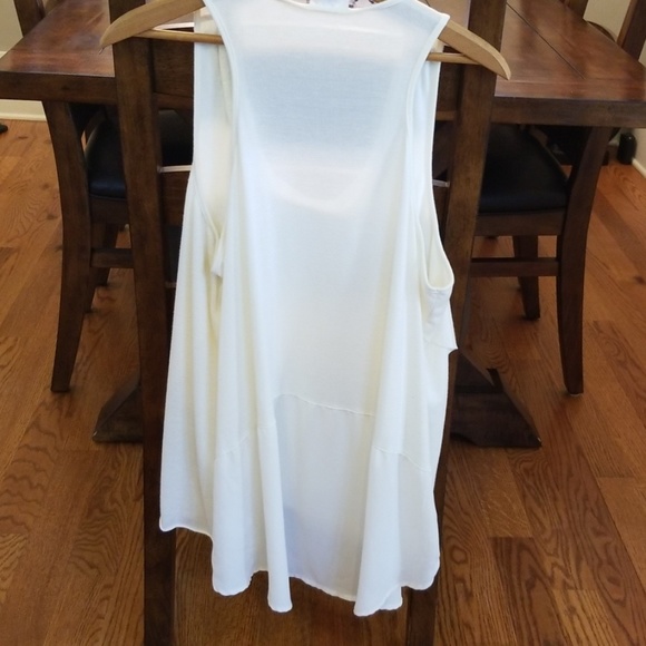 Knox Rose Boho style cream with beaded trim blouse - Picture 5 of 6